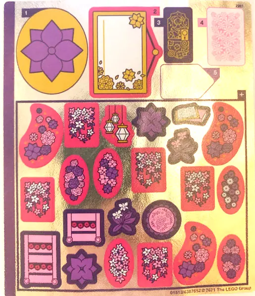 Sticker Sheet for Set 43201, Mirrored - (01513/6387652)