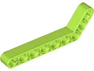 Lime Technic, Liftarm, Modified Bent Thick 1 x 9 (7 - 3)