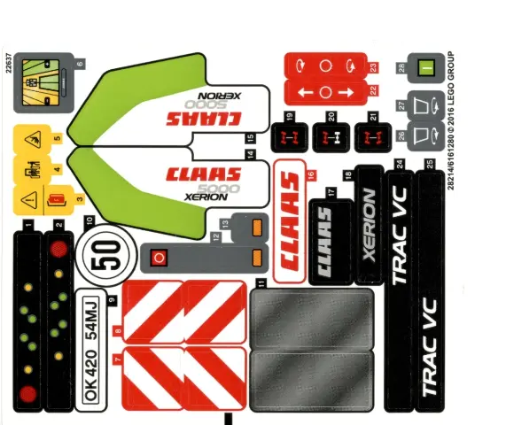 Sticker Sheet for Set 42054 - International Version - (28214/6161280)