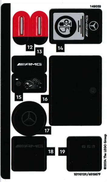 Sticker Sheet for Set 76924, Sheet 2 - (10110129/6515879)