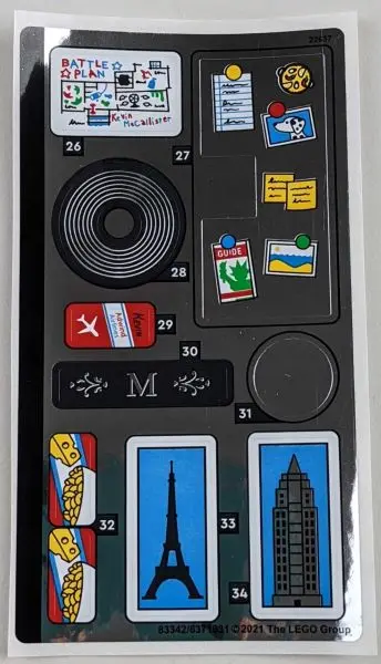 Sticker Sheet for Set 21330, Sheet 2, Mirrored - (83342/6371931)