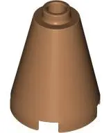 Medium Nougat Cone 2 x 2 x 2 - Open Stud