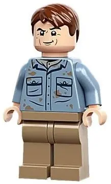 Dr. Alan Grant - Sand Blue Shirt with Dirt Stains