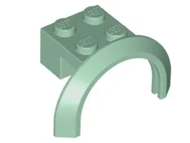 Sand Green Vehicle, Mudguard 4 x 2 1/2 x 1 2/3 with Arch Round