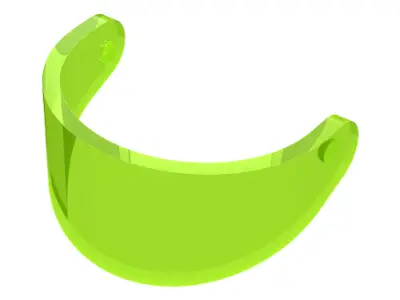Trans-Neon Green Minifigure, Visor Standard