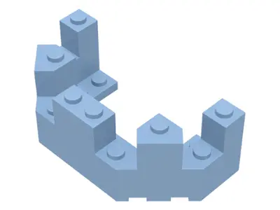 Bright Light Blue Castle Turret Top 4 x 8 x 2 1/3