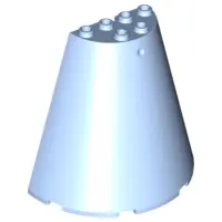 Bright Light Blue Cone Half 8 x 4 x 6