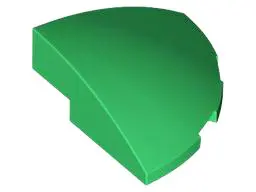 Green Slope, Curved 3 x 3 Corner Round