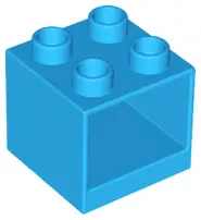 Dark Azure Duplo, Furniture Cabinet 2 x 2 x 1 1/2