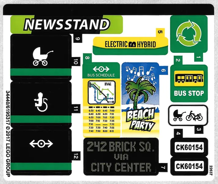 Sticker Sheet for Set 60154 - (34440/6195317)