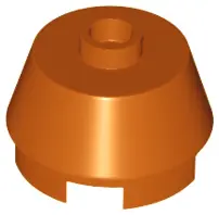 Dark Orange Cone 2 x 2 Truncated