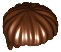 Reddish Brown Minifigure, Hair Short, Bowl Cut