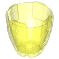 Trans-Neon Green Container, Faceted 4 x 4 x 3, Alien Pod Section
