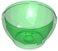 Trans-Green Container, Faceted, 4 x 4 x 1 2/3, Dragon Egg Bottom