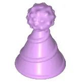 Medium Lavender Minifigure, Hat with Small Pin, Party Hat