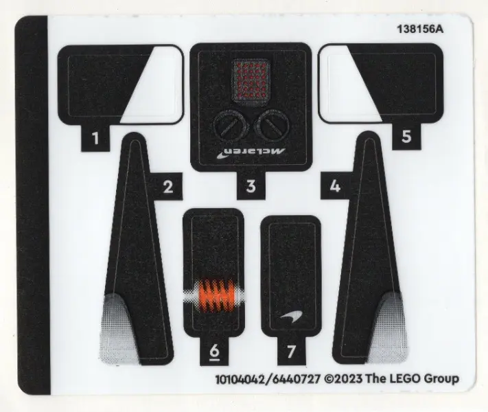 Sticker Sheet for Set 76918, Sheet 1 - (10104042/6440727)