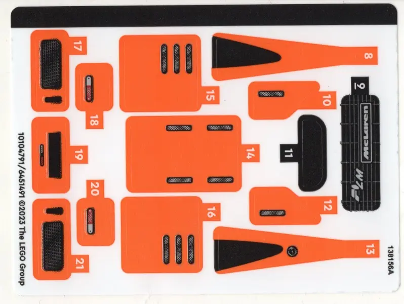 Sticker Sheet for Set 76918, Sheet 2 - (10104791/6451491)