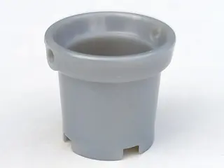 Pearl Light Gray Container, Bucket 2 x 2 x 2 with Handle Holes