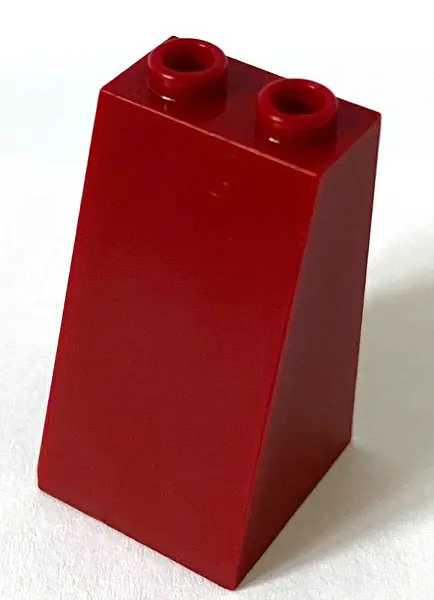 Dark Red Slope 75 2 x 2 x 3 - Hollow Studs