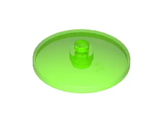 Trans-Bright Green Dish 4 x 4 Inverted (Radar) with Solid Stud