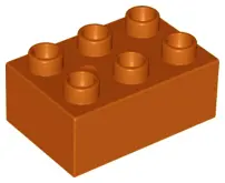 Dark Orange Duplo, Brick 2 x 3
