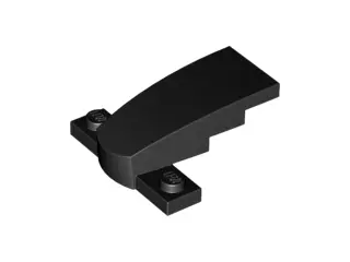 Black Wedge 4 x 2 x 1 1/3 with 1 x 4 Base