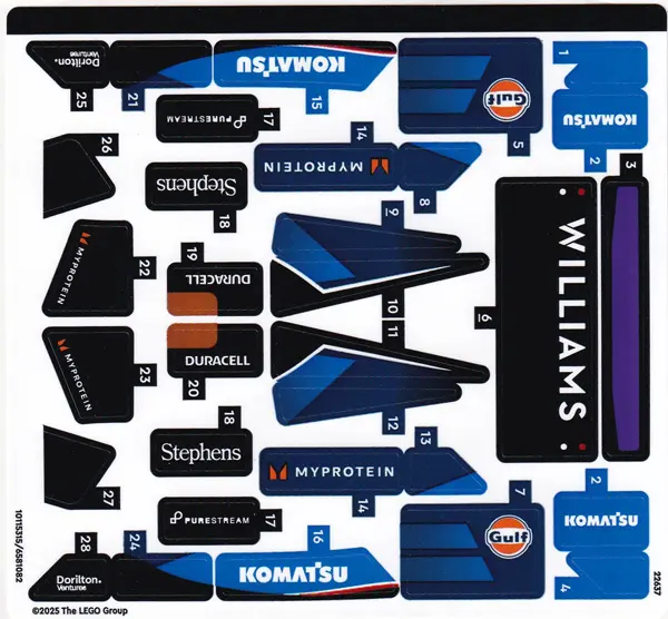 Sticker Sheet for Set 77249 - International Version - (10115315/6581082)