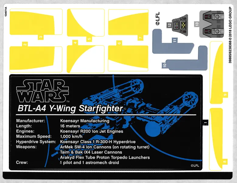 Sticker Sheet for Set 75181 - (39885/6238368)