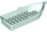 Aqua Boat, 14 x 5 x 2 with Oarlocks without Hollow Inside Studs