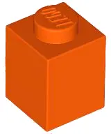 Orange Brick 1 x 1