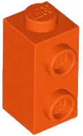 Orange Brick, Modified 1 x 1 x 1 2/3 with Studs on Side