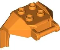Orange Large Figure Armor, Chest with 4 Studs and Bar Handle