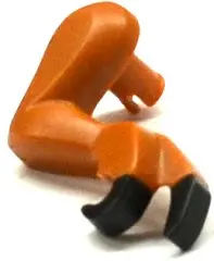 Dark Orange Dinosaur Leg Small (Front) Tyrannosaurus rex with Black Claws Pattern - Right