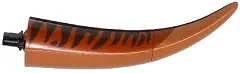 Medium Nougat Dinosaur Tail Tyrannosaurus rex / Brachiosaurus with Black Rotation Joint Pin and Dark