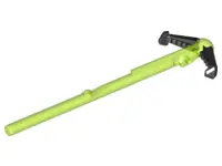 Trans-Bright Green Projectile Arrow, Bar 8L with Molded Flexible Rubber Black Grappling Hooks Patter