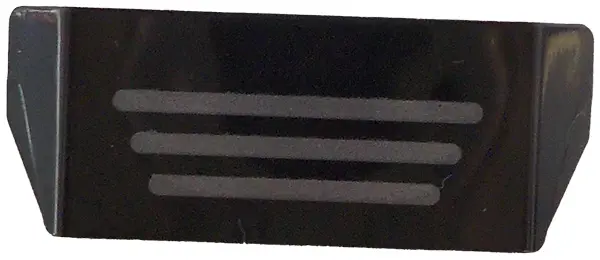 Black Vehicle, Spoiler with Bar Handle with 3 Silver Stripes Pattern