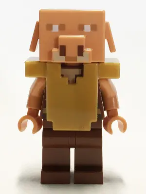 Piglin - Reddish Brown Legs, Pearl Gold Armor