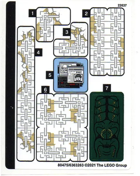 Sticker Sheet for Set 76185 - (80475/6363263)