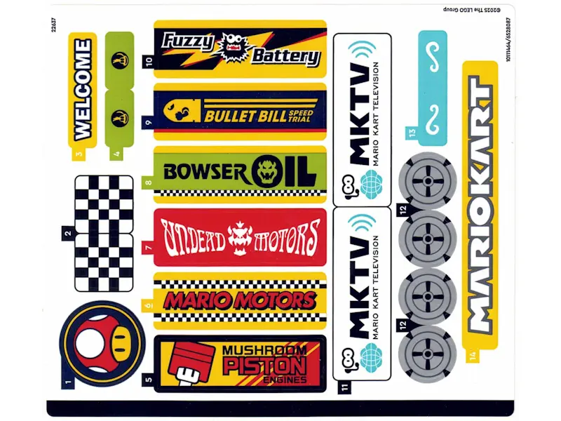Sticker Sheet for Set 72036, Sheet 1 - (10111464/6528087)