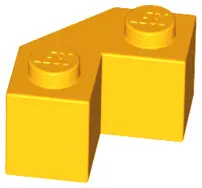 Bright Light Orange Brick, Modified Facet 2 x 2
