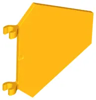 Bright Light Orange Flag 5 x 6 Hexagonal