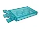 Trans-Light Blue Tile, Modified 2 x 3 with 2 U Clips