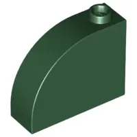 Dark Green Slope, Curved 3 x 1 x 2 with Hollow Stud