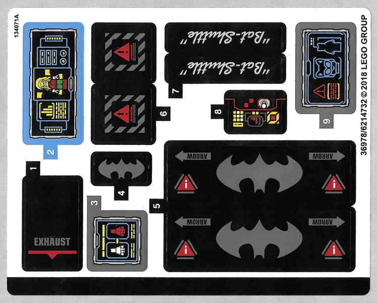 Sticker Sheet for Set 70923 - (36978/6214732)