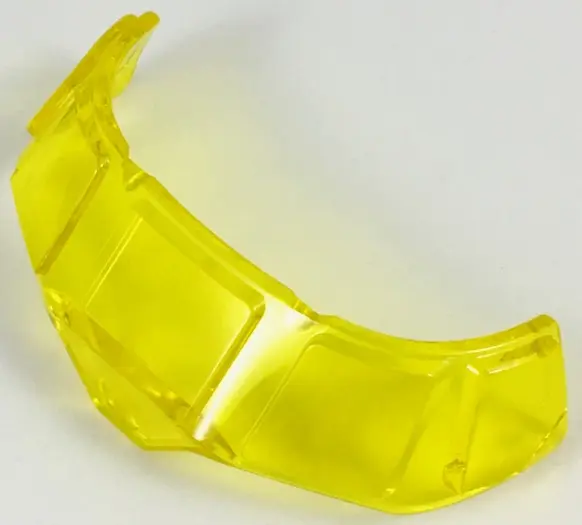 Trans-Yellow Glass for Aircraft Fuselage Curved Forward 6 x 10 Top with 5 Window Panes