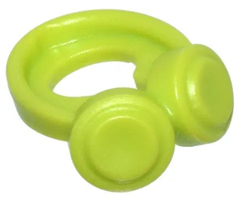 Lime Minifigure Headphones Around Neck