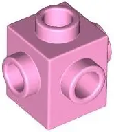 Pink Brick, Modified 1 x 1 with Studs on 4 Sides