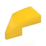 RIGHT PLATE 1X2, W/ BOW, 45 DEG. CUT