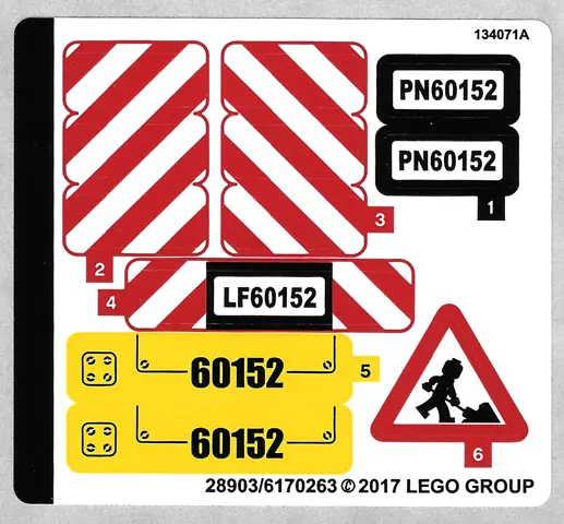 Sticker Sheet for Set 60152 - (28903/6170263)