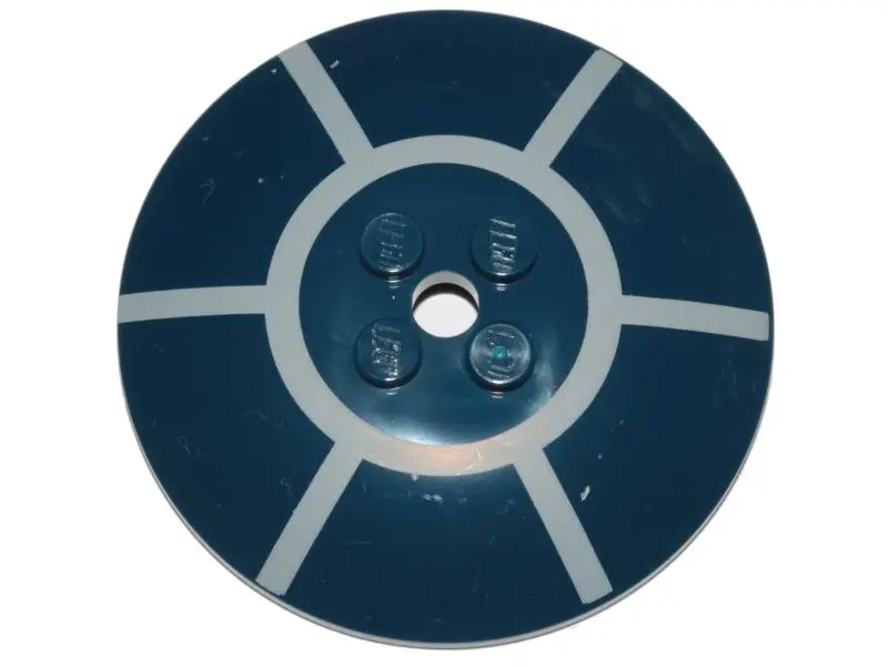 Dark Blue Dish 6 x 6 Inverted (Radar) - Solid Studs with Spoke Radial Pattern (R2-D2 Dome Top)